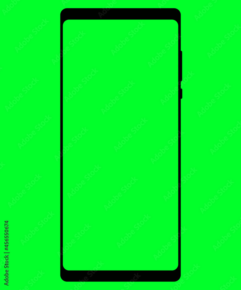 Poster 3d render of a tablet with green screen, phone tablet display with green background, display of a mo
