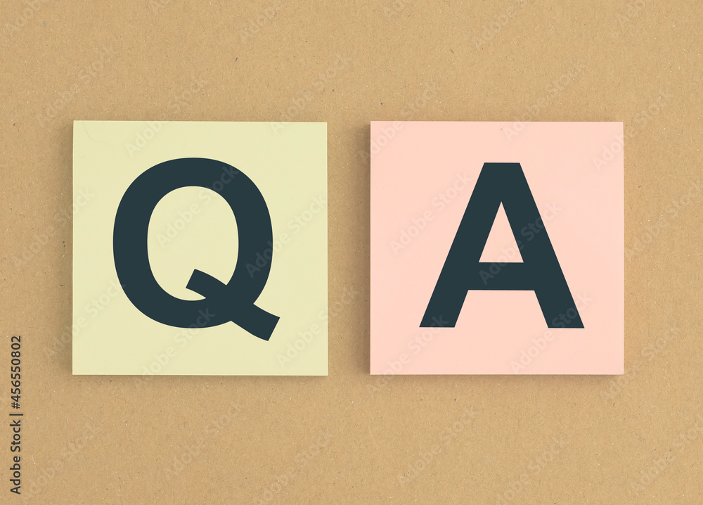 Poster qa concept. qna acronym. questions and answers.