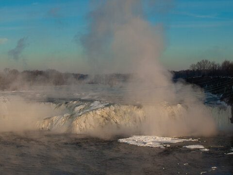 Cold Day At Cohoes Falls