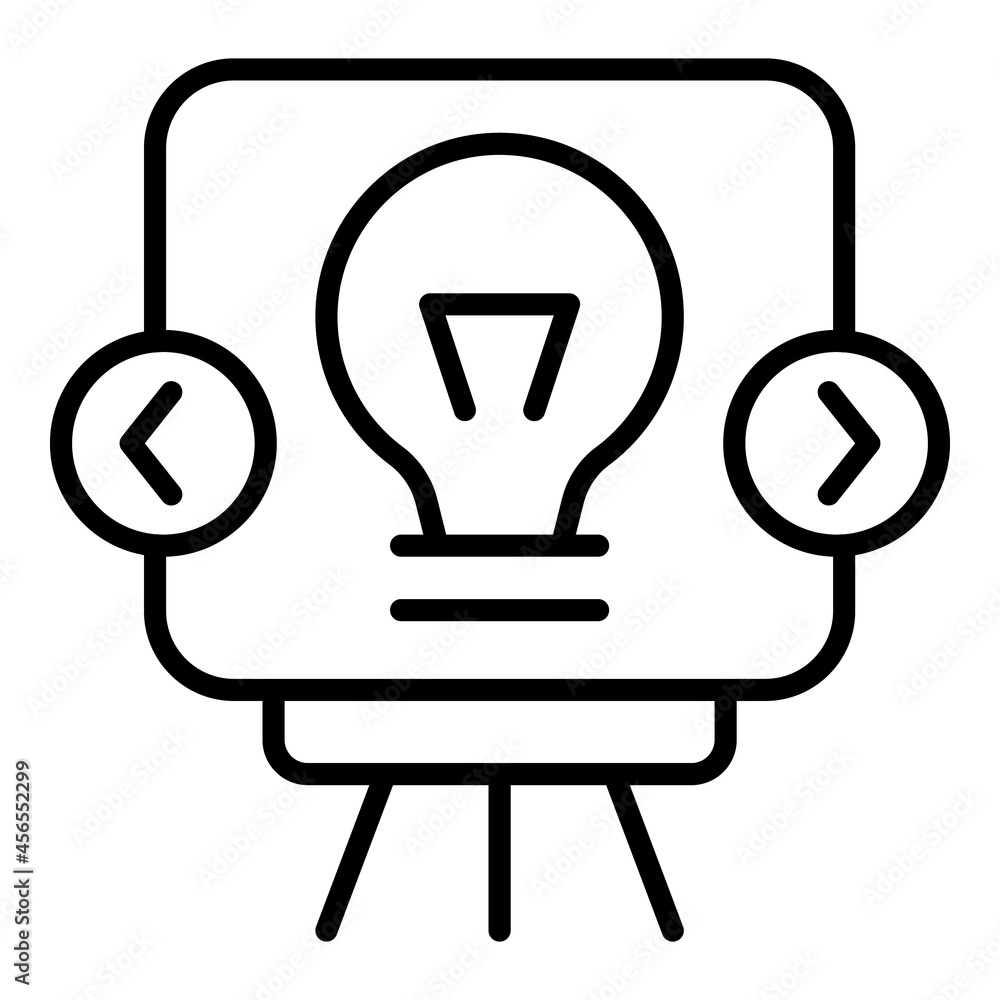Poster bulb idea banner icon outline vector. light design. mark element