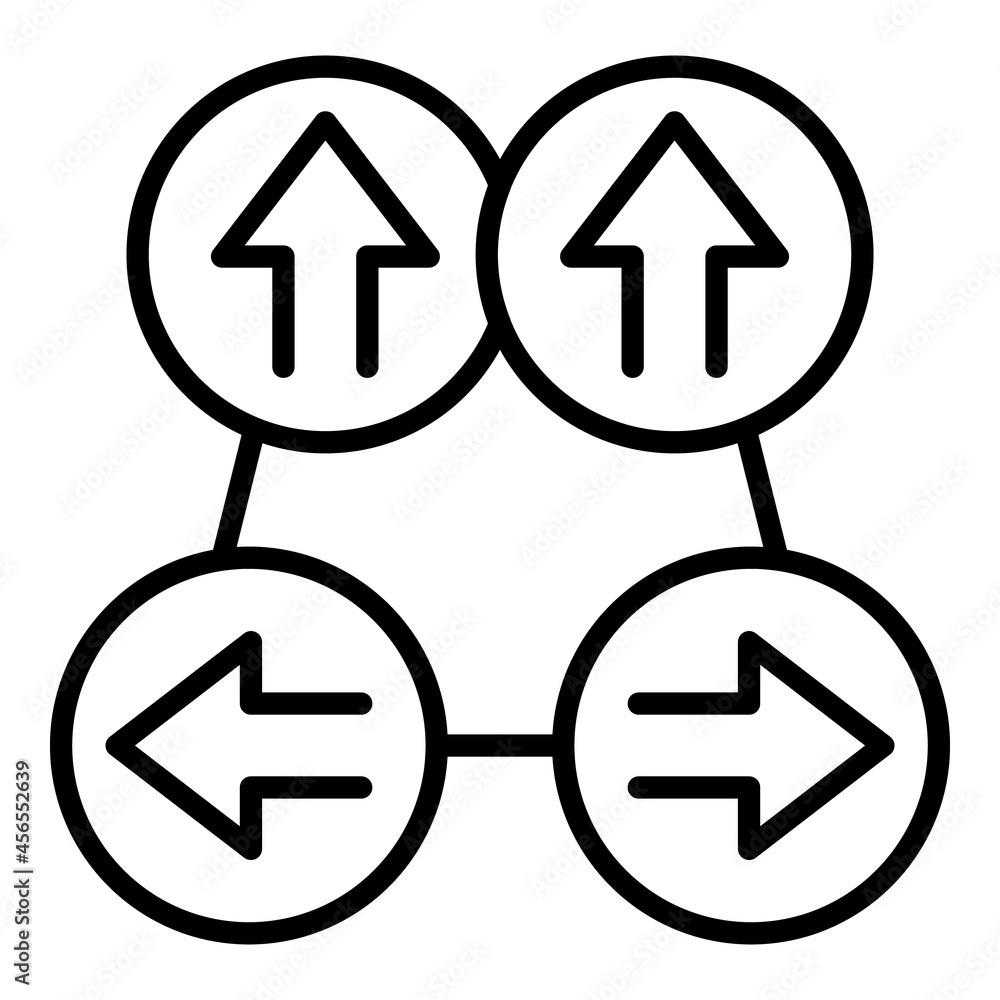 Poster volatility scheme icon outline vector. vuca ambiguity. world data