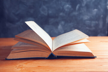 open book on the table