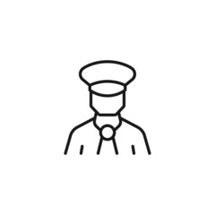 Profession of a sailor concept. Line icon of sailor