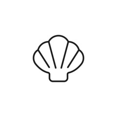 Profession of a sailor concept. Line icon of seashell