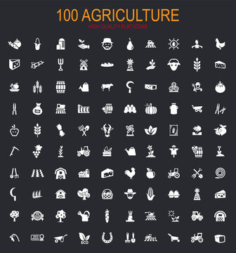 Agriculture icon set