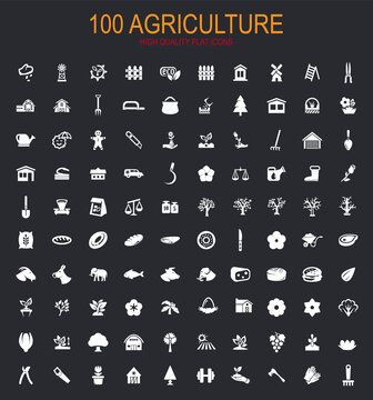 Agriculture icon set