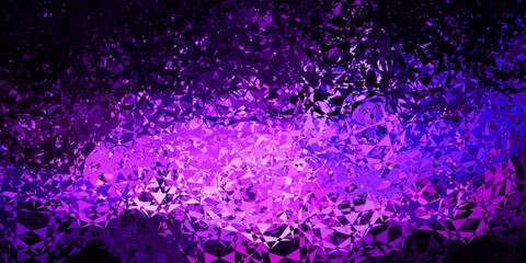 Dark purple vector backdrop with triangles, lines.