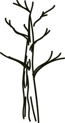 Sketch of abstract dry tree