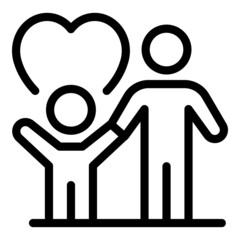 Father love icon outline vector. Happy dad. Parent day