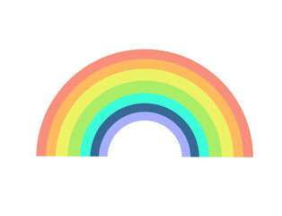 Colorful rainbow in flat style.