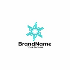 Obraz premium Star in Letter JP Logo Design Vector