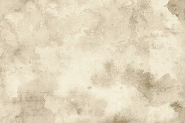 brown paper or parchment background with watercolor paper grain texture and old distressed vintage grunge stains, antique brown and beige stationery