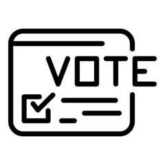 Election list icon outline vector. Vote poll. Online survey