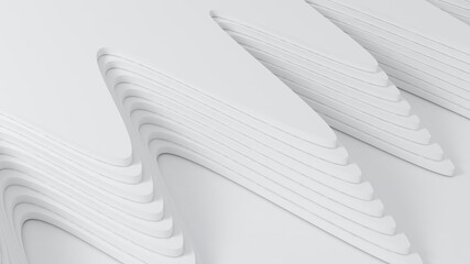wave pattern layer 3d white 