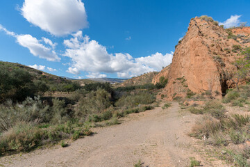 dirt road in the province of Granada in the south of Granada