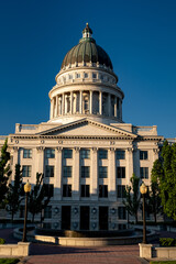 Close up of the Utah State Capital building