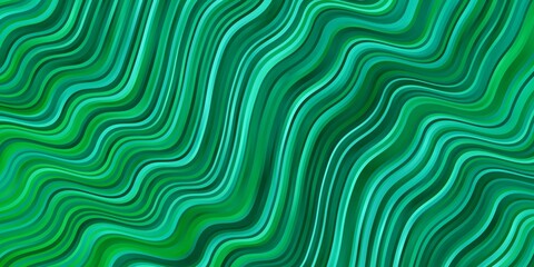 Fototapeta premium Light Green vector pattern with curved lines.