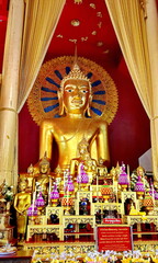 View of Thai golden buddha