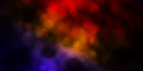 Dark Multicolor vector backdrop with dots.