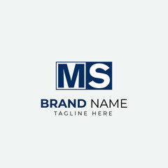 Modern MS SM Letter logo design Vector Style Badge