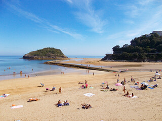 Port and beach of the municipality of Lekeitio-Lequeitio, in the Basque Country, north of Spain....