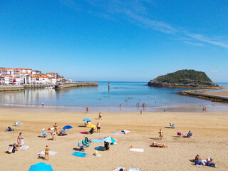 Port and beach of the municipality of Lekeitio-Lequeitio, in the Basque Country, north of Spain....
