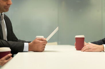 Businessman using tablet computer