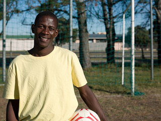 Portrait of a footballer