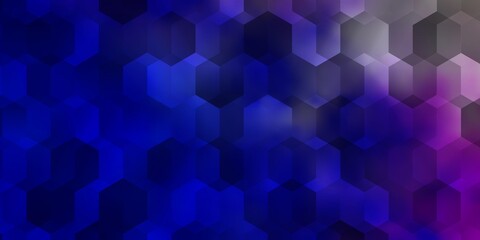Fototapeta na wymiar Light Pink, Blue vector template in hexagonal style.
