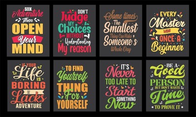 Motivational Quotes T-Shirt Design Bundle 