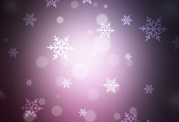 Dark Pink vector background in Xmas style.