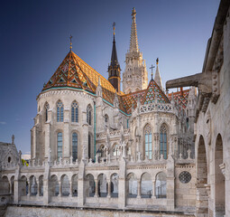 Fototapeta na wymiar Matthias church in buda castle, Budapest, Hungary 