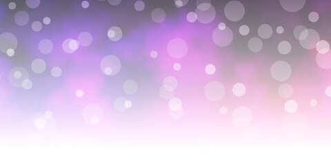 Light Purple vector background with circles.