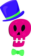 skull with hat