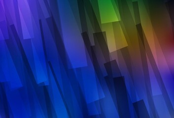 Dark Blue, Yellow vector background with rectangles.