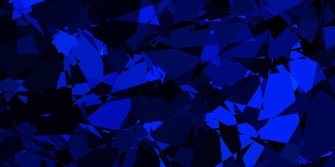 Dark BLUE vector template with triangle shapes.