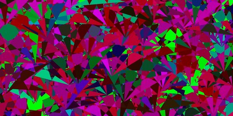 Dark Multicolor vector backdrop with triangles, lines.