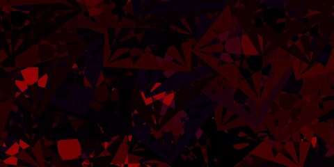 Fototapeta premium Light Red vector texture with random triangles.