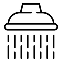 Shower cap icon outline vector. Water head. Bathroom wash