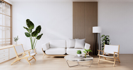 Sofa furniture and mockup modern room design minimal.3D rendering