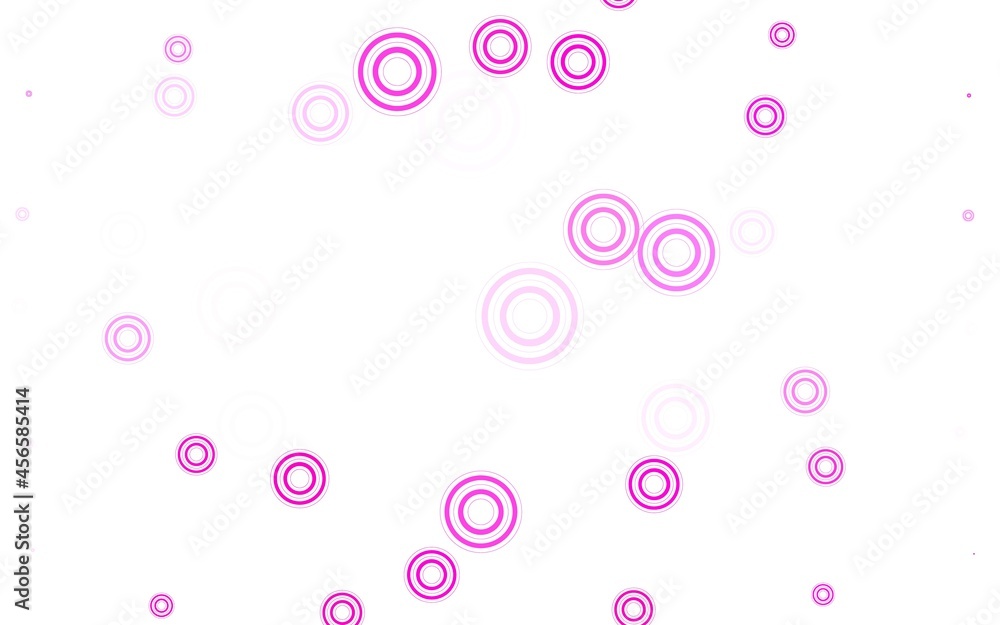 Poster light pink vector backdrop with dots.