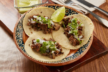 Tacos de sirloin comida mexicana