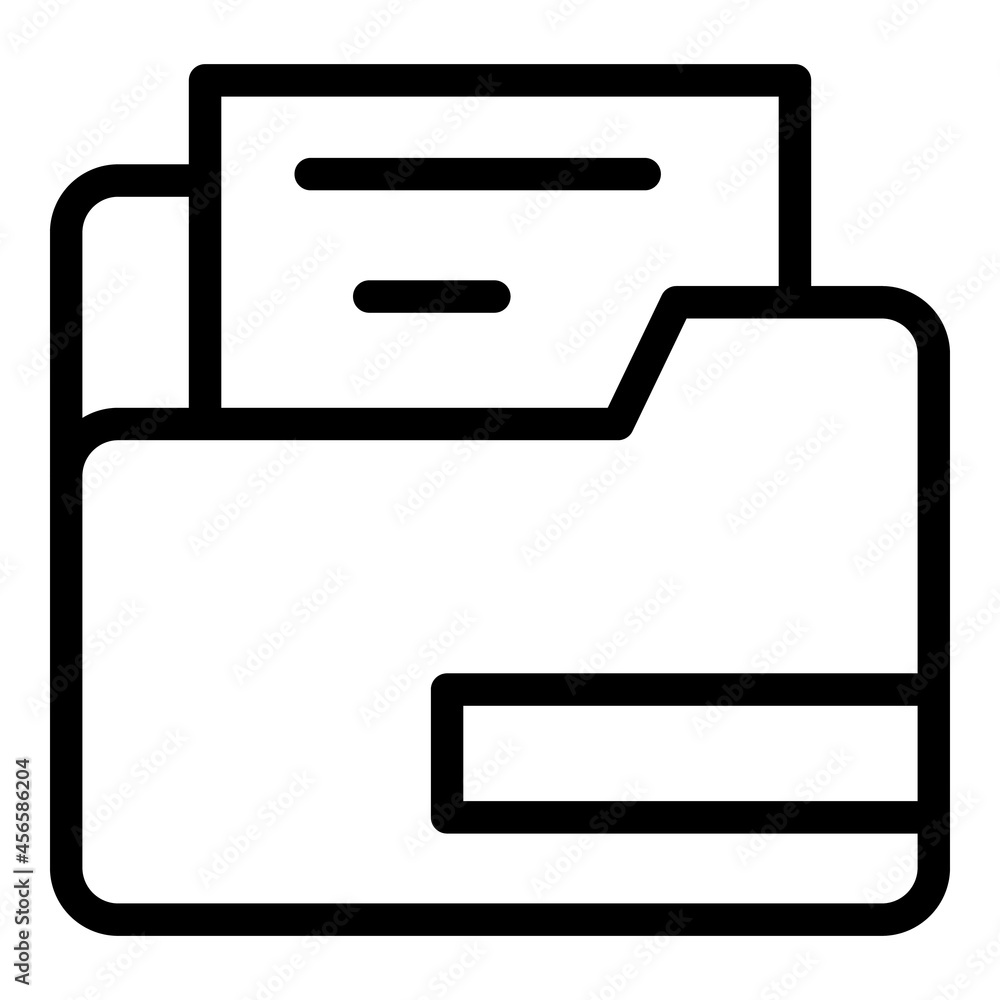Poster paper folder icon outline vector. file document. business form
