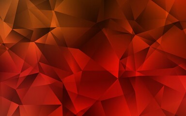 Dark Red vector triangle mosaic texture.