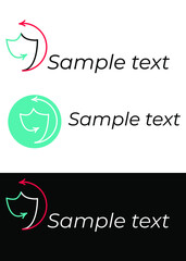 Fototapeta premium logo on the theme of protection, finance and development in a minimalist style.