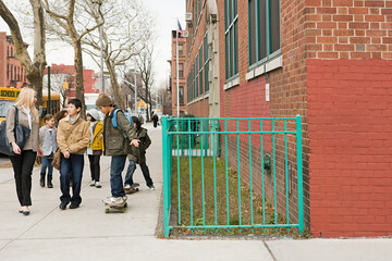 Children walking to school