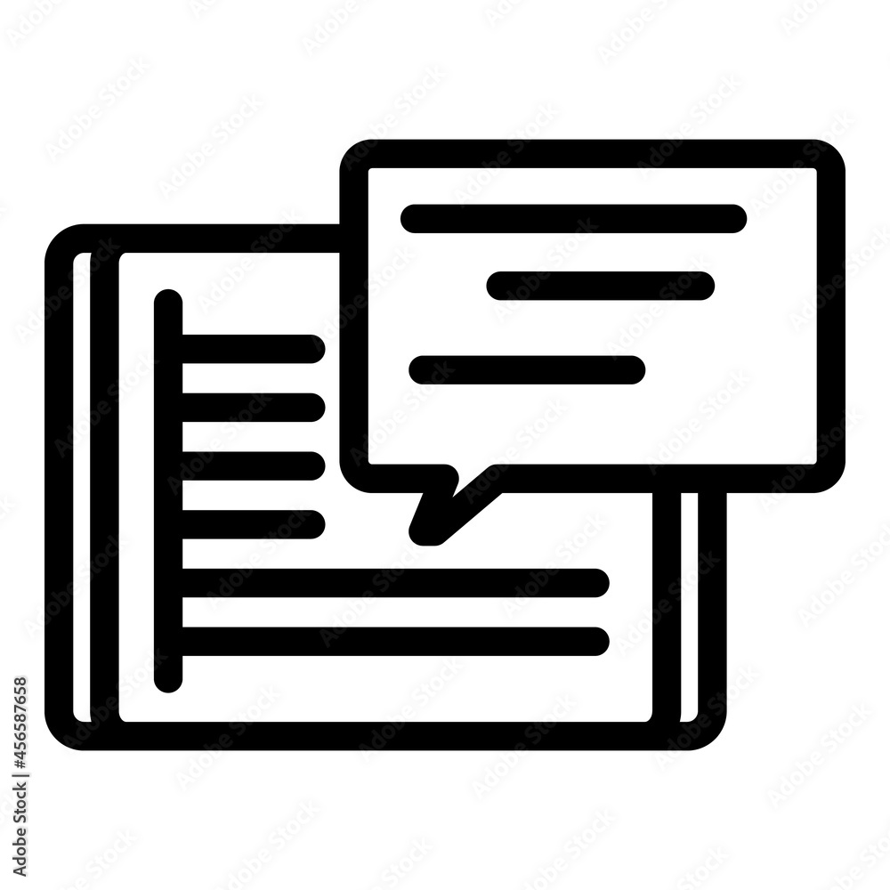 Poster receive message icon outline vector. mobile phone. network notification
