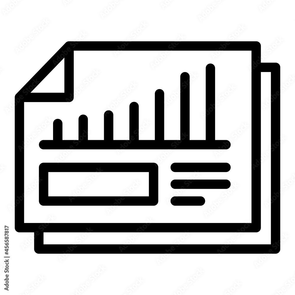 Poster business files icon outline vector. file document. computer folder