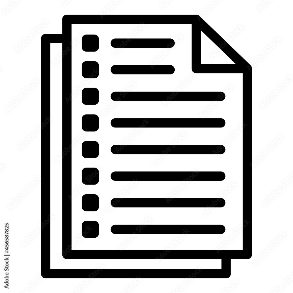 Poster file paper icon outline vector. document stack. office paperless