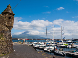 Horta city marina, Faial island, Azores